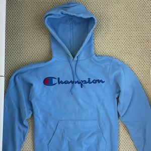 Light blue urban outfitters champion hoodie XS